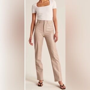 Wilfred Taupe Leather Pants